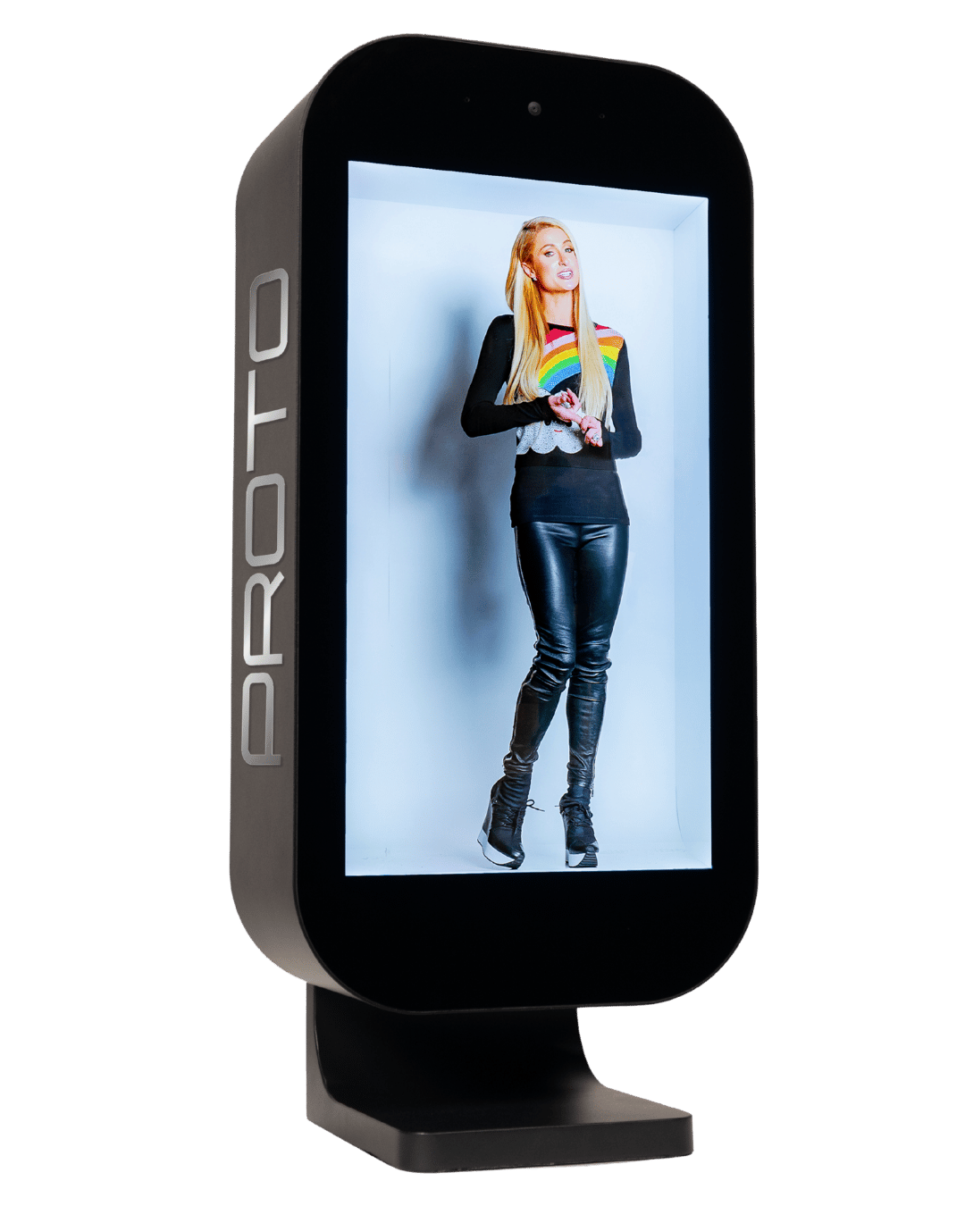 Proto M2 Holographic Device Realistic Hologram of Paris Hilton